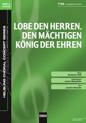 Lobe den Herren, den mächtigen König der Ehren Chor-Einzelausgabe TTBB