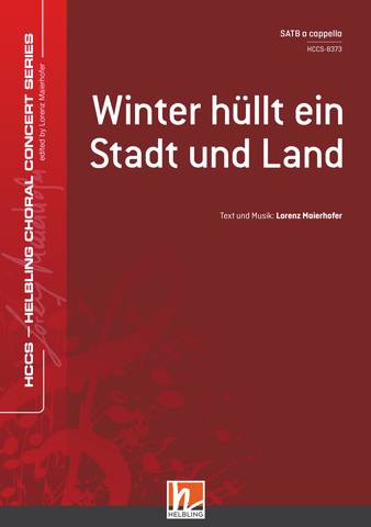 Winter hüllt ein Stadt und Land