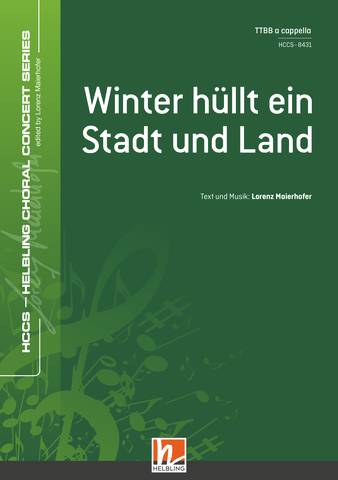 Winter hüllt ein Stadt und Land