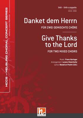 Give Thanks to the Lord Choral single edition SAB-SAB